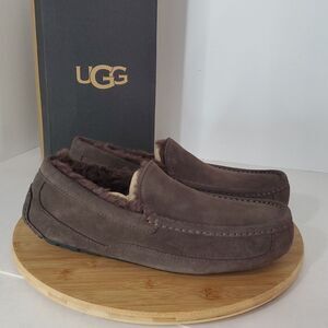 UGG Ascot Slipper Dusted Cocoa Suede Wool Comfort Loafer Men's US 9 NIB